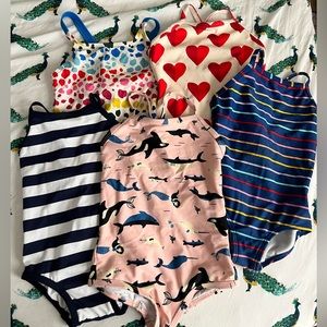 Bundle of 4 toddler bathing suits - pink whale sold